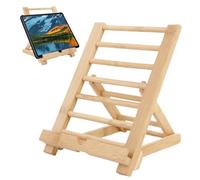 Lesunbak Wooden Adjustable Tablet Holder, Tablet Stand, Wooden Adjustable Book Holder, Book Rest, Reading Rest Holder With Charging Hole, Suitable For Desktop Tablet Stand A