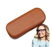 Lesunbak Wooden Hard Shell Glasses Case, Maroon