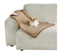 Lesure Waterproof Dog Blanket Washable - 80x60cm Puppy Fleece Blanket For Small Dogs and Indoor Cats, Personalised Pet Throw Protects Bed and Sofa with Soft Plush, Camel