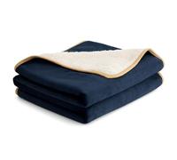 Lesure Waterproof Fleece Blanket Washable - 152x203cm Ultra Soft Dog Blanket Over Sofa Bed Garden, Twin/Double Throw with Soft Plush, Fit All Season, Navy