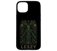 Leszy Slavic Woodland Spirit Green Man Forest Pagan Art Case for iPhone 15 Plus