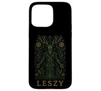 Leszy Slavic Woodland Spirit Green Man Forest Pagan Art Case for iPhone 15 Pro Max