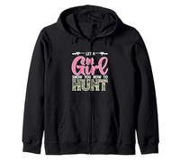 Let A girl Show You How To Hunt Funny Huntress Hunter Zip Hoodie