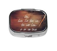Let All You do be Done with Love Printed Square Pill Organizer with 2 Compartments, Portable Mini Pill Box Pill Case for Medicine, Vitamin, Fish Oil, Supplements