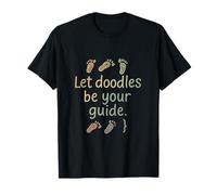 Let Doodles Be Your Guide Pastel Rainbow Doodle Art T-Shirt
