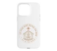 Let Every Heart Prepare Him Room Christmas Christian Emblem Case for iPhone 15 Pro Max