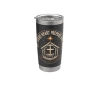 Let Every Heart Prepare Him Room Christmas Christian Emblem Stainless Steel Insulated Tumbler