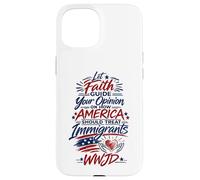 Let Faith Guide Your Immigration View WWJD Case for iPhone 15