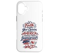 Let Faith Guide Your Immigration View WWJD Case for iPhone 16 Plus