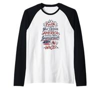 Let Faith Guide Your Immigration View WWJD Raglan Baseball Tee
