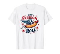Let Freedom (Hot Dog) Roll T-Shirt, Men, White, M