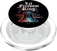 Let Freedom Ring Liberty Bell USA 250th July 4th Glitch PopSockets PopGrip for MagSafe