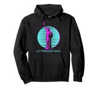 Let Freedom Ring Retro Liberty Statue Aesthetic Look Pullover Hoodie