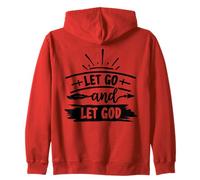 Let Go And Let God - Uplifting Bible Verse Christian Faith Zip Hoodie