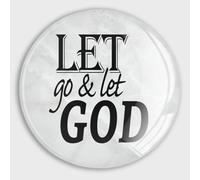 Let Go & Let GOD Glass Strong Magnetic Refrigerator Magnet Fridge Sticker,Quotes Whiteboard Magnets Fridge Magnets for Kitchen Office Whiteboard Classroom