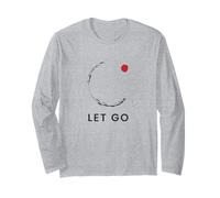 Let Go - Minimal Zen Circle & Red Dot Design Long Sleeve T-Shirt