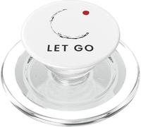 Let Go - Minimal Zen Circle & Red Dot Design PopSockets PopGrip for MagSafe