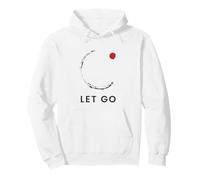 Let Go - Minimal Zen Circle & Red Dot Design Pullover Hoodie