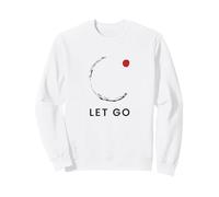 Let Go - Minimal Zen Circle & Red Dot Design Sweatshirt