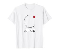 Let Go - Minimal Zen Circle & Red Dot Design T-Shirt