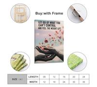 Let Go Of What You Cant Control And Feel The Weight Lift Flower Hands Wall Art, Emotional Release Decor Painting for Bedroom And Living Room Artistic Wall Mural Modern Hanging Decor Poster12x18inch(30