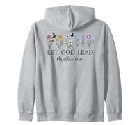 Let God Lead Matthew 19:26 God Quote All Things Are Possible Zip Hoodie