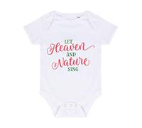 Let Heaven and Nature Sing Baby Grow Vest, 6-12 Months, White