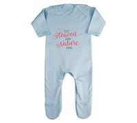 Let Heaven and Nature Sing Baby Romper Jumpsuit with feet, 6-12 Months, Pastel Blue