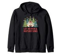 Let Heaven and Nature Sing Faith Christmas Nativity Family Zip Hoodie