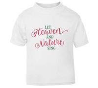 Let Heaven and Nature Sing Short Sleeve Cotton Kids t Shirt, 2-3 Years, White