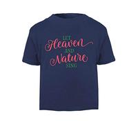 Let Heaven and Nature Sing Short Sleeve Cotton Toddler t Shirt, 1-2 Years, Navy