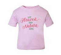 Let Heaven and Nature Sing Short Sleeve Cotton Toddler t Shirt, 3-4 Years, Pastel Pink