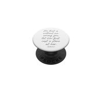 Let Him Cast The First Stone Bible Verse Scripture John 8:7 PopSockets Adhesive PopGrip