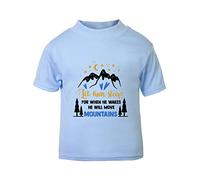 Let him Sleep for When he Wakes he Will Move Mountains [BBY4] Short Sleeve Cotton Toddler t Shirt, 2-3 Years, Pastel Blue