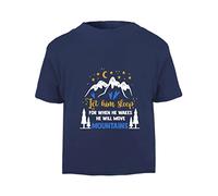 Let him Sleep for When he Wakes he Will Move Mountains [BBY4] Short Sleeve Cotton Toddler t Shirt, 2-3 Years, Navy