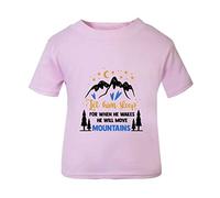 Let him Sleep for When he Wakes he Will Move Mountains [BBY4] Short Sleeve Cotton Toddler t Shirt, 2-3 Years, Pastel Pink