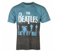 Let It Be Split Dip Dye T-Shirt The Beatles Blue S