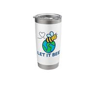Let It Bee Earth Day Funny Save The Planet Bee Lover Stainless Steel Insulated Tumbler