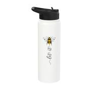 Let It Bee Hand Drawn Cute Beekeeper Line Art Stainless Steel Insulated Water Bottle