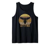 Let It Bee Hand Drawn Cute Beekeeper Line Art Wasps Tank Top