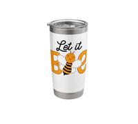 Let It Bee Kind Happy Spring Funny Summer Fun Honey Bee Bees Stainless Steel Insulated Tumbler