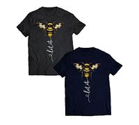 Let It Bee T-Shirt Honey Bee Bumble Bees Save The Bees Adult Kids Gift Tee Top (Black, 3XL)