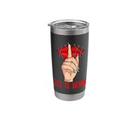 Let It Begin Stitched Lips Silence Symbol Scary Halloween Stainless Steel Insulated Tumbler