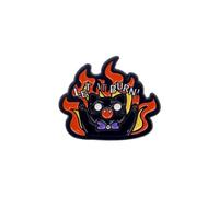 Let It Burn Enamel Lapel Pin Cartoon Cat Badge Brooch Accessories