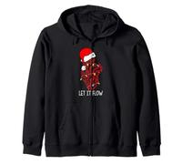 LET IT FLOW Cardiac Nurse Christmas Zip Hoodie