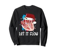 Let It Flow Funny Christmas Heart Anatomy Sweatshirt