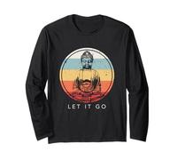 Let It Go Buddha MeditationT-Shirt Vintage Zen Buddhist Gift Long Sleeve T-Shirt