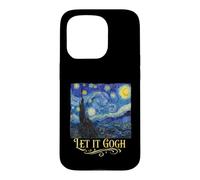 Let It Gogh Funny Fine Art History Starry Night Painting Case for iPhone 15 Pro