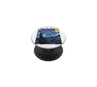 Let It Gogh Starry Night Painting Fine Art Pun PopSockets Adhesive PopGrip