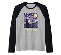 Let It Gogh Swirling Sky Night Art Lover Funny Pun Tee 3 Raglan Baseball Tee